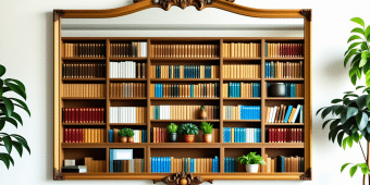 Réaliser une bibliothèque murale dans un miroir