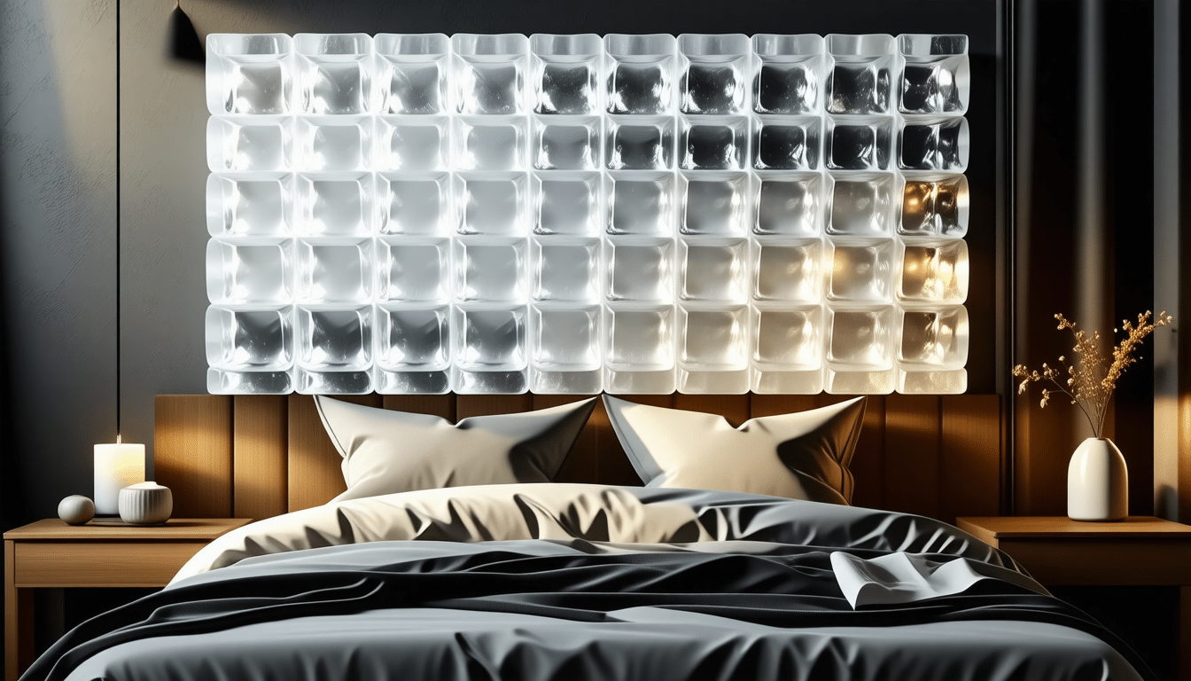 découvrez comment fabriquer une tête de lit originale en glaçons pour apporter une touche de fraîcheur et de modernité à votre chambre dans un style scandinave épuré et tendance.